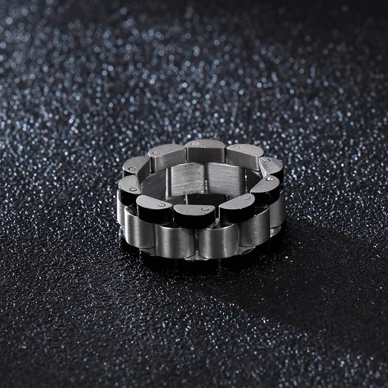 Watch Link Chain Men Ring Stainless Steel Men and Women