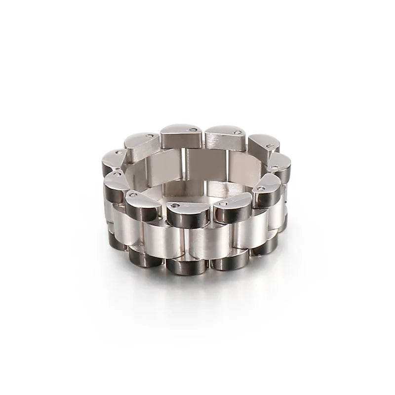 10mm Stainless Steel Ring Speedometer Chain Link Men Women