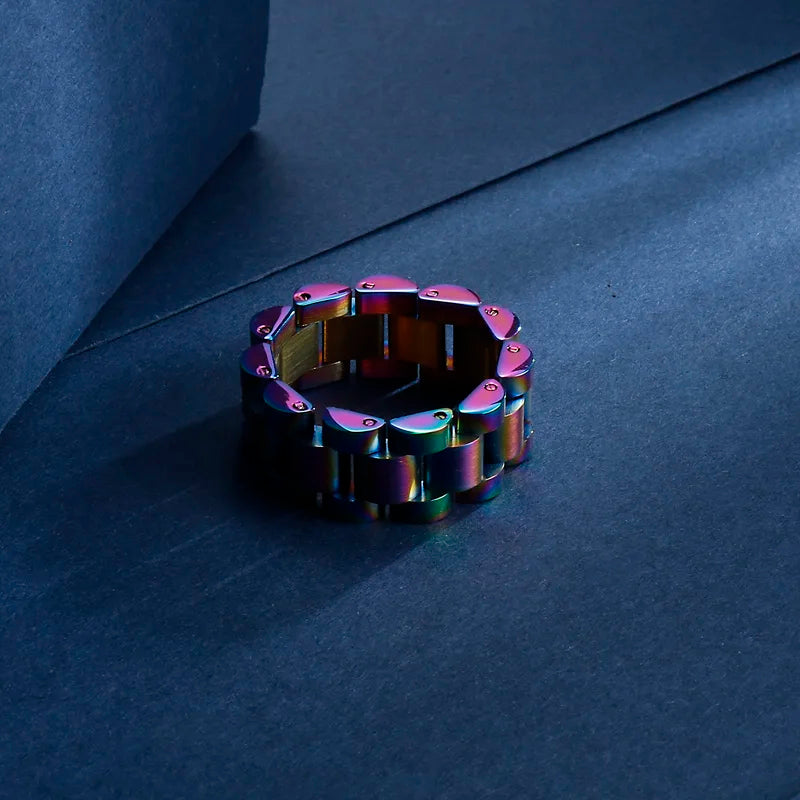10mm Stainless Steel Ring Speedometer Chain Link Men Women