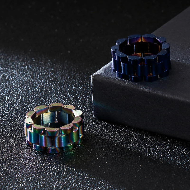 Watch Link Chain Men Ring Stainless Steel Men and Women