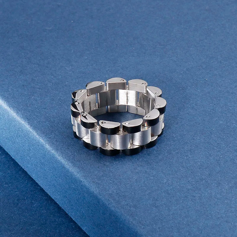 10mm Stainless Steel Ring Speedometer Chain Link Men Women