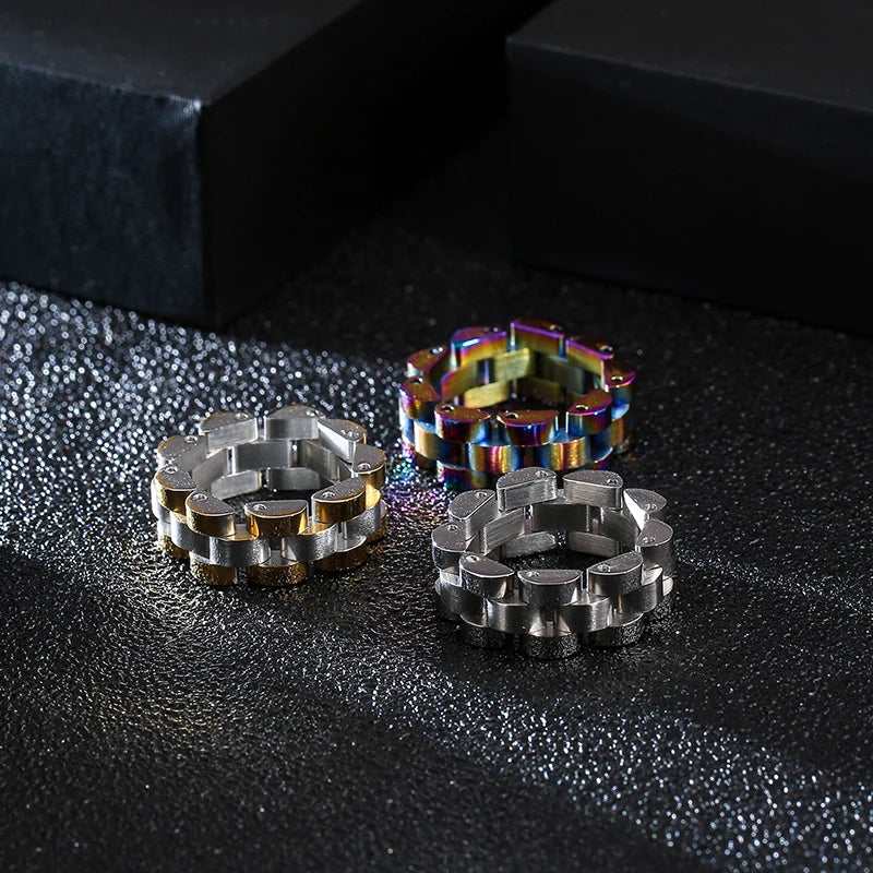 Watch Link Chain Men Ring Stainless Steel Men and Women
