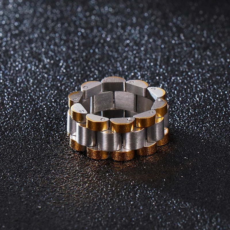 Watch Link Chain Men Ring Stainless Steel Men and Women
