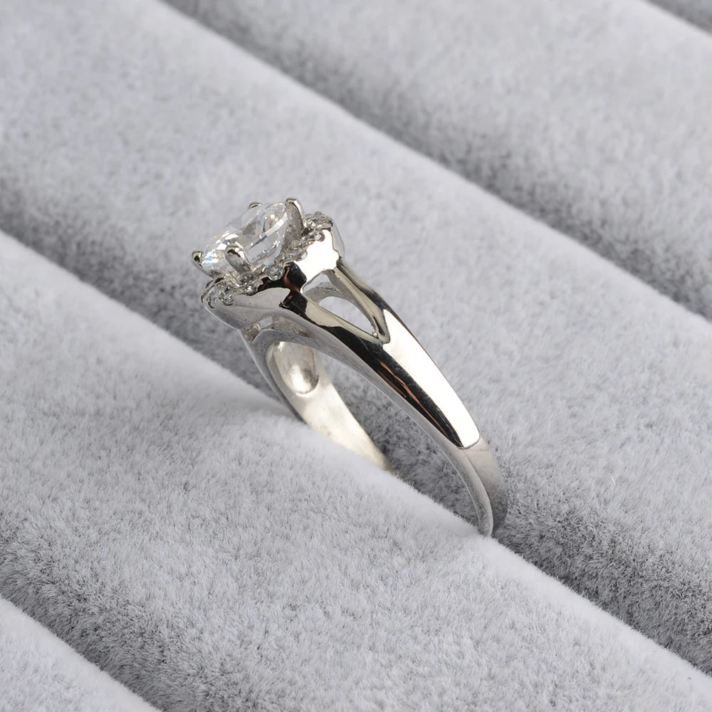316L Stainless Steel Cubic Zirconia Engagement Ring Lovers Jewelry Bridal Wedding Romantic Luxury Bague