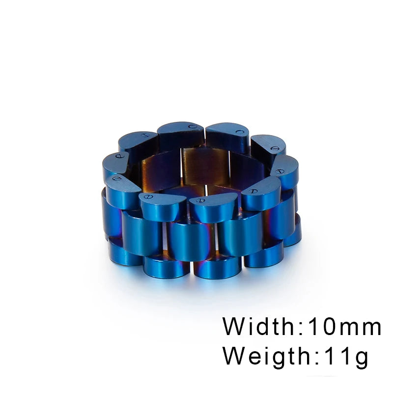 Watch Link Chain Men Ring Stainless Steel Men and Women