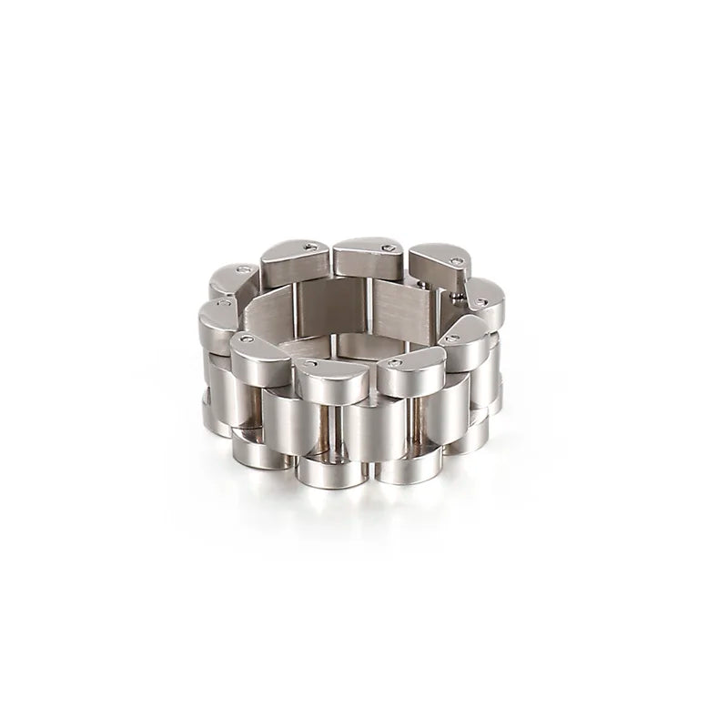 10mm Stainless Steel Ring Speedometer Chain Link Men Women