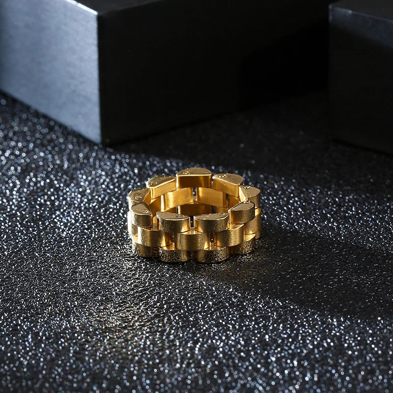 Watch Link Chain Men Ring Stainless Steel Men and Women