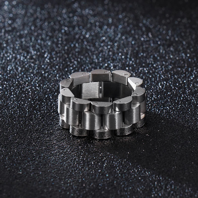 Watch Link Chain Men Ring Stainless Steel Men and Women