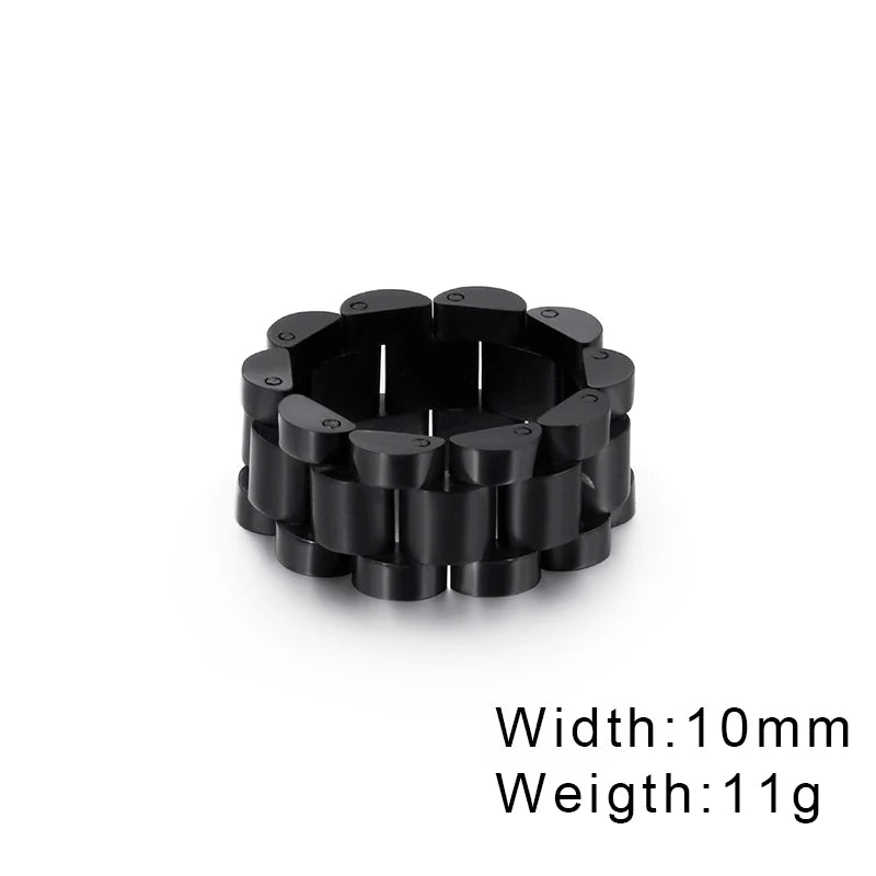 Watch Link Chain Men Ring Stainless Steel Men and Women
