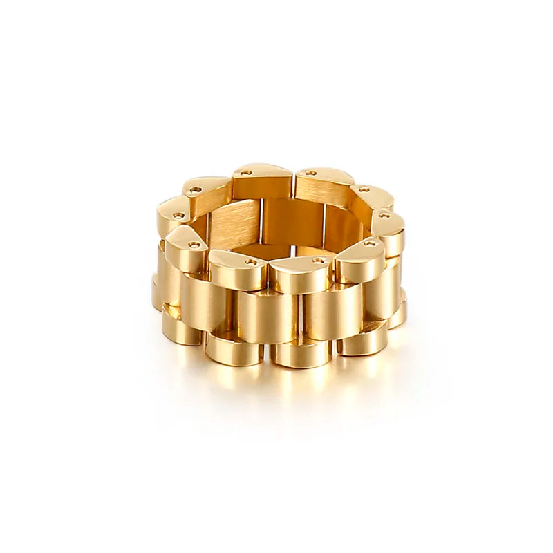 10mm Stainless Steel Ring Speedometer Chain Link Men Women
