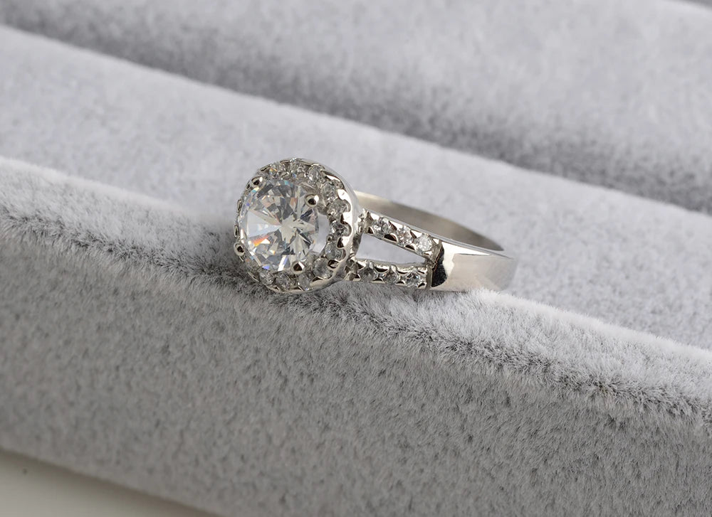 316L Stainless Steel Cubic Zirconia Engagement Ring Lovers Jewelry Bridal Wedding Romantic Luxury Bague