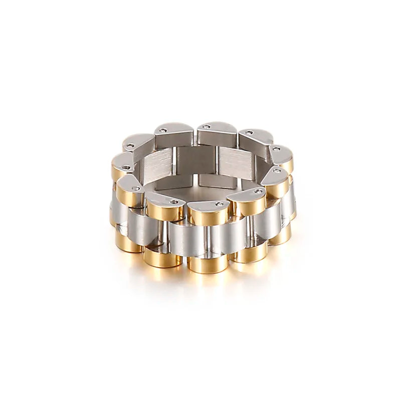 10mm Stainless Steel Ring Speedometer Chain Link Men Women