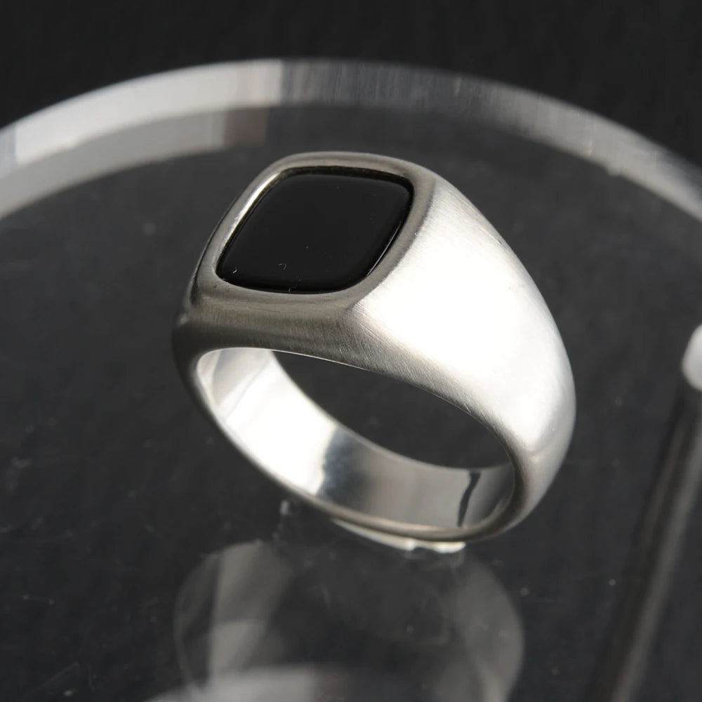 316L Stainless Steel Signet Ring For Men Women Stylish