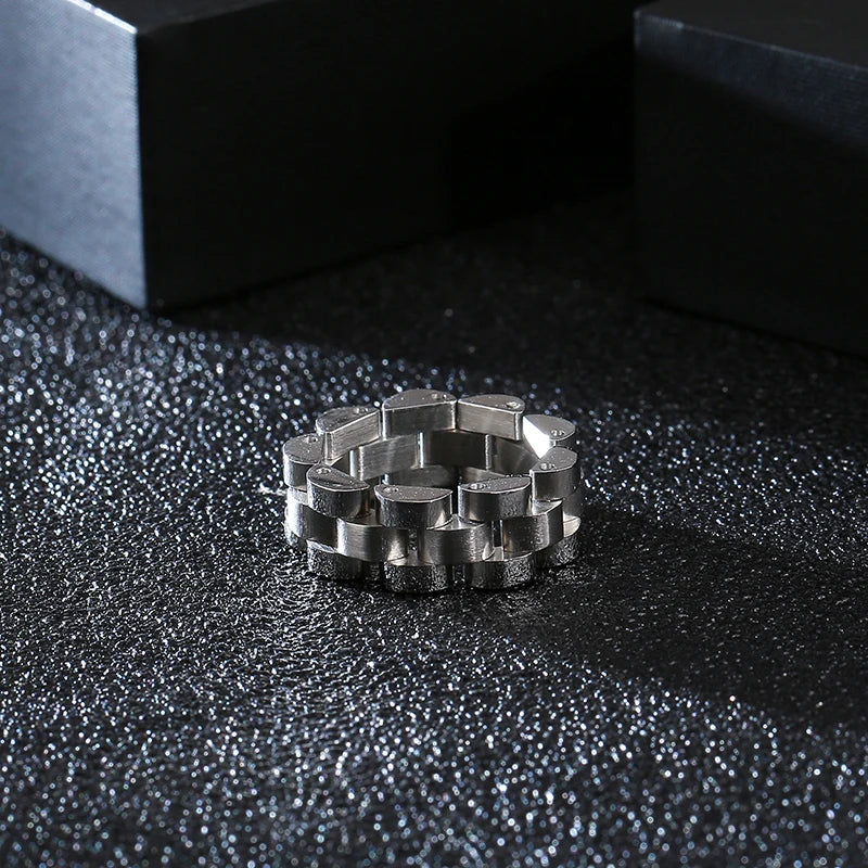 Watch Link Chain Men Ring Stainless Steel Men and Women
