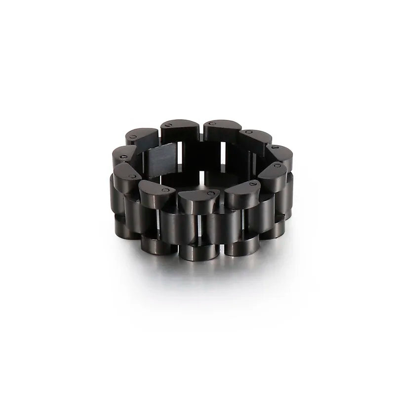 10mm Stainless Steel Ring Speedometer Chain Link Men Women