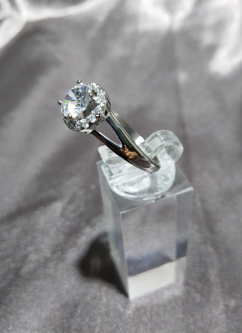 316L Stainless Steel Cubic Zirconia Engagement Ring Lovers Jewelry Bridal Wedding Romantic Luxury Bague