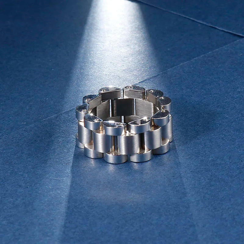 10mm Stainless Steel Ring Speedometer Chain Link Men Women