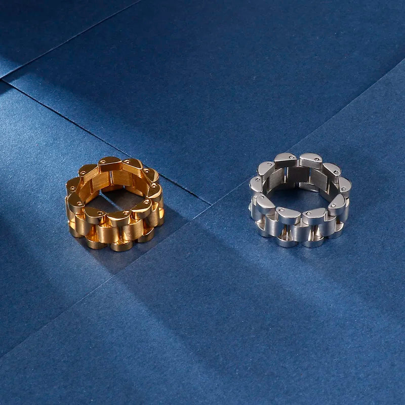 10mm Stainless Steel Ring Speedometer Chain Link Men Women