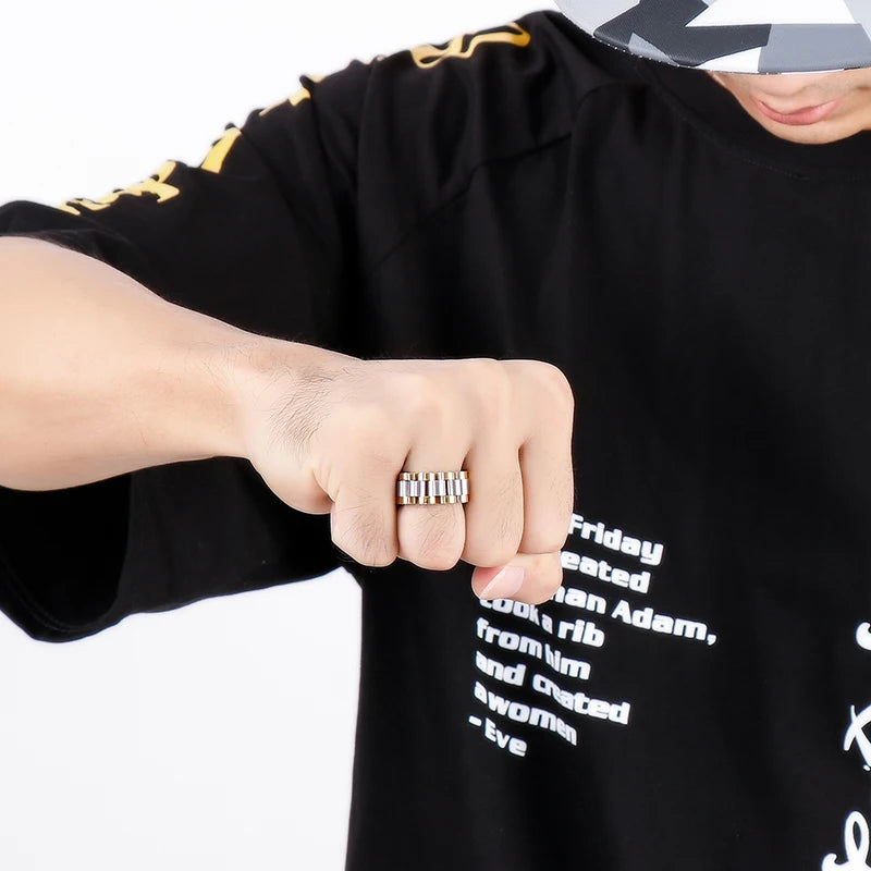 Watch Link Chain Men Ring Stainless Steel Men and Women