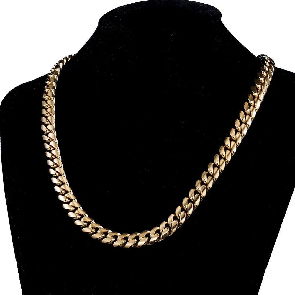 Necklace Silver Color 6mm-22mm wide 316L Stainless Steel Cuban Miami Chains
