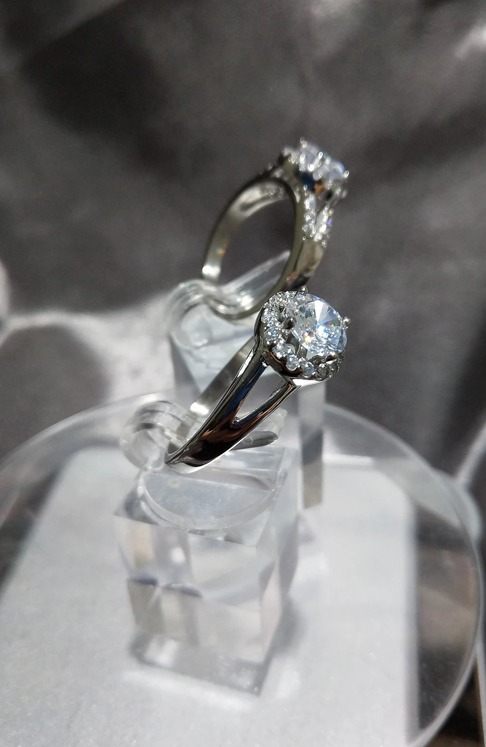316L Stainless Steel Cubic Zirconia Engagement Ring Lovers Jewelry Bridal Wedding Romantic Luxury Bague