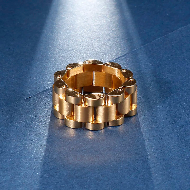 10mm Stainless Steel Ring Speedometer Chain Link Men Women