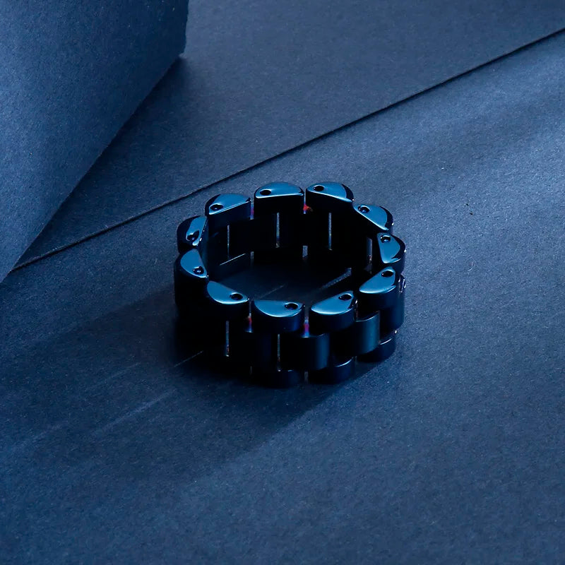 10mm Stainless Steel Ring Speedometer Chain Link Men Women