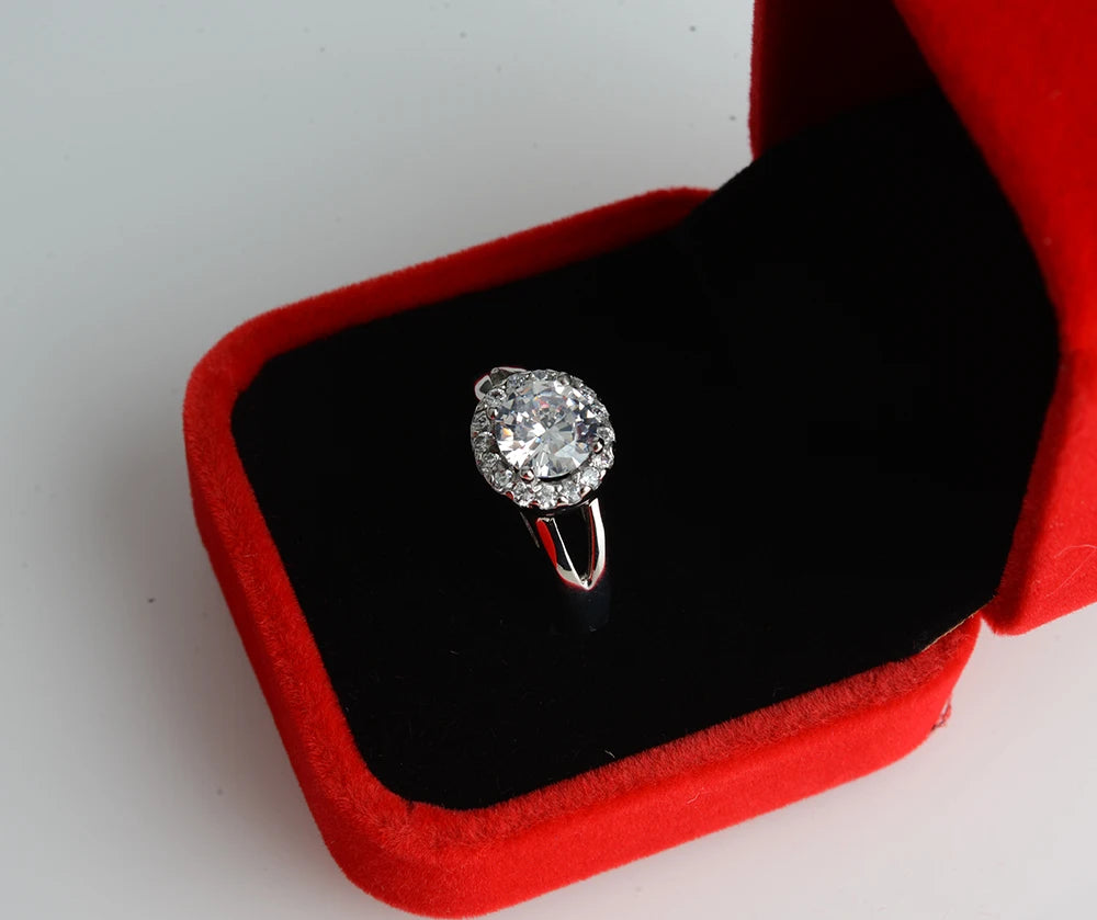 316L Stainless Steel Cubic Zirconia Engagement Ring Lovers Jewelry Bridal Wedding Romantic Luxury Bague