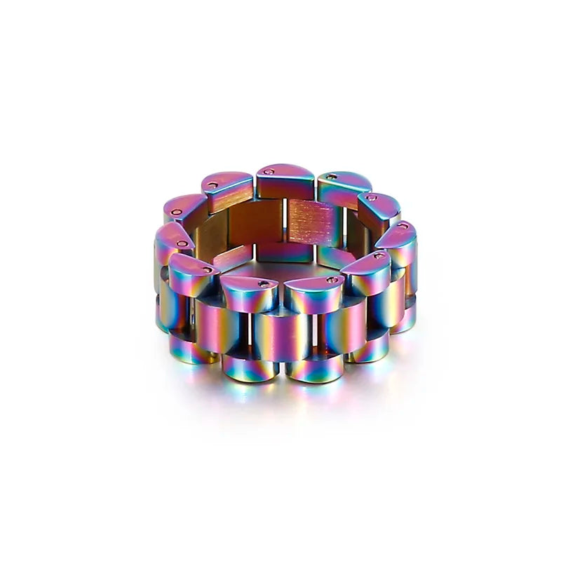 10mm Stainless Steel Ring Speedometer Chain Link Men Women
