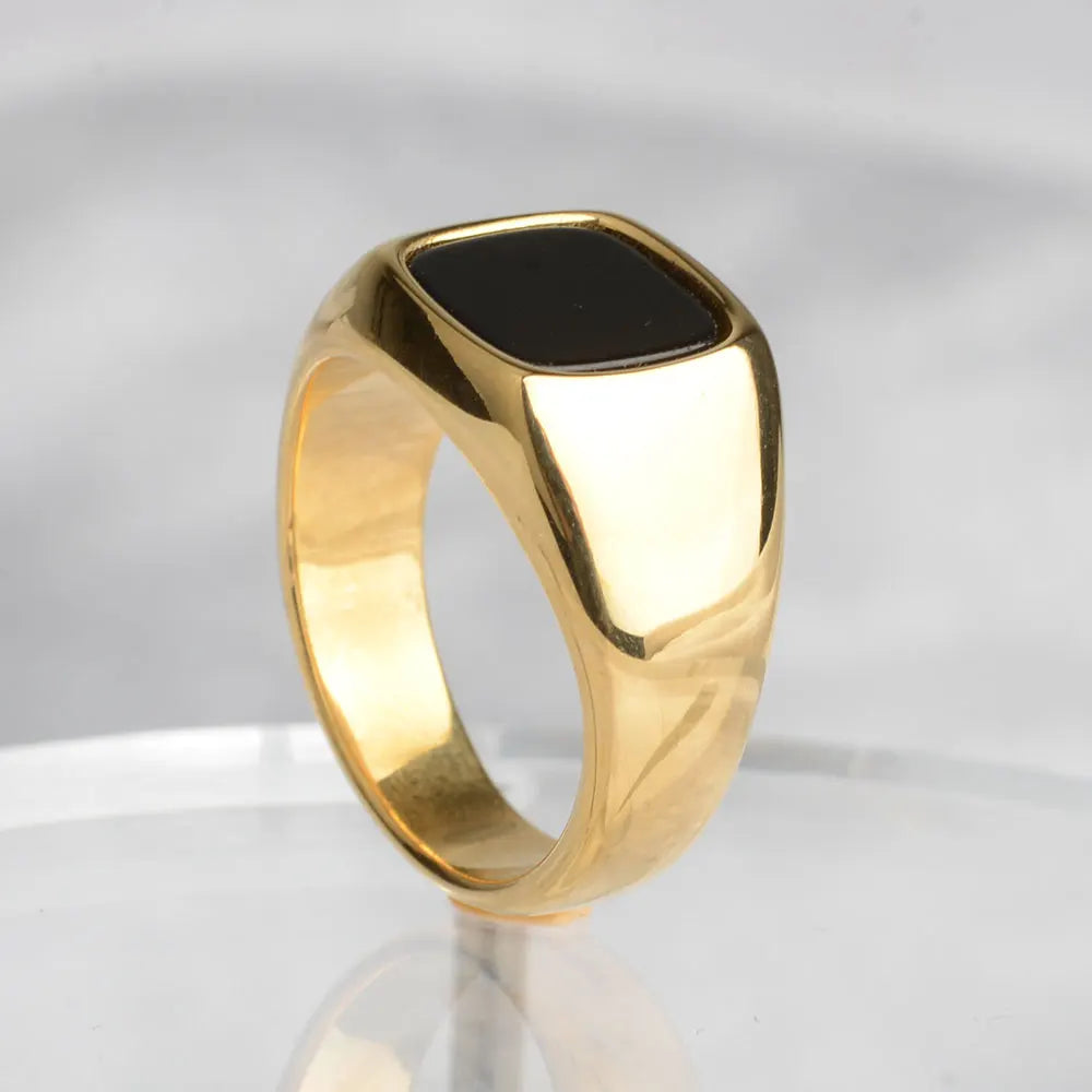316L Stainless Steel Signet Ring For Men Women Stylish