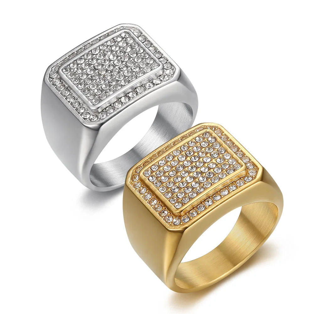 No Rusted Stainless Steel Hip Hop Ring for Men