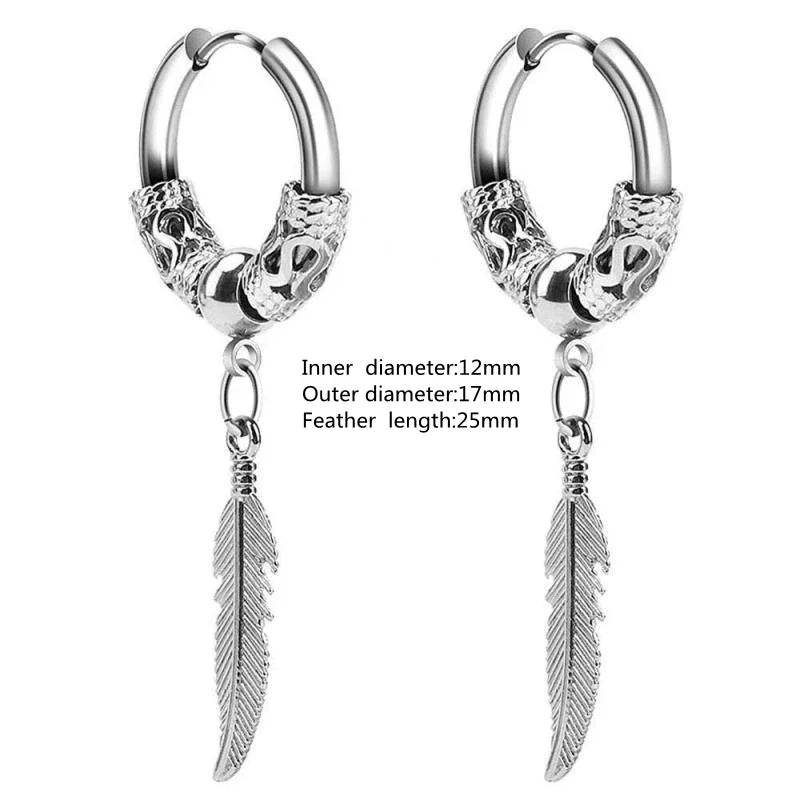 Creativity Wide Band C Wave Stud Stainless Steel Earrings for Women