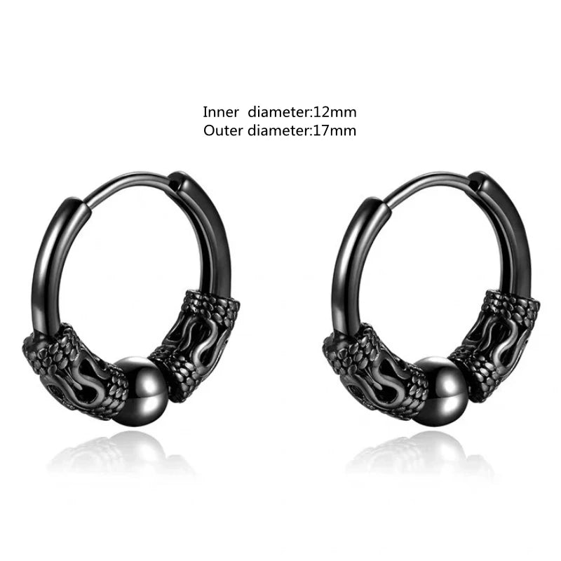 Creativity Wide Band C Wave Stud Stainless Steel Earrings for Women