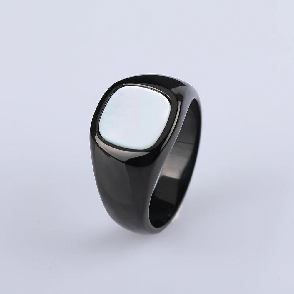 316L Stainless Steel Signet Ring For Men Women Stylish