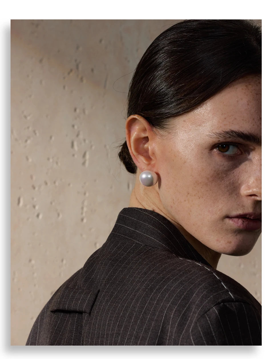 18/12mm Simulated Pearls Round Stud Earrings Versatile Stainless Steel