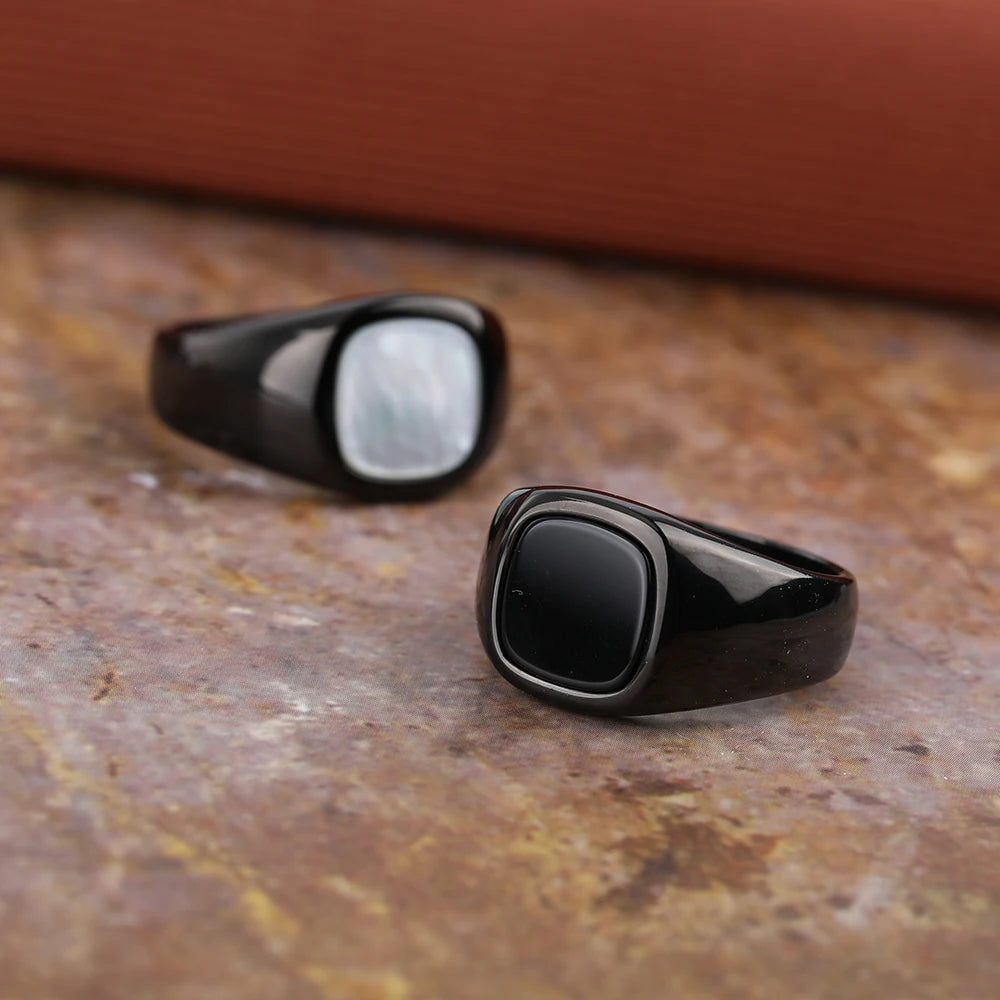 316L Stainless Steel Signet Ring For Men Women Stylish
