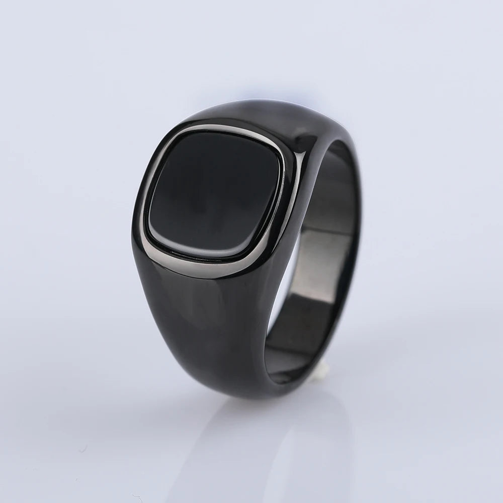316L Stainless Steel Signet Ring For Men Women Stylish