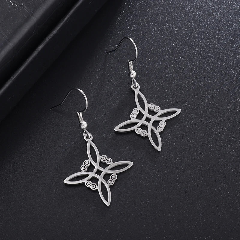 Creativity Wide Band C Wave Stud Stainless Steel Earrings for Women