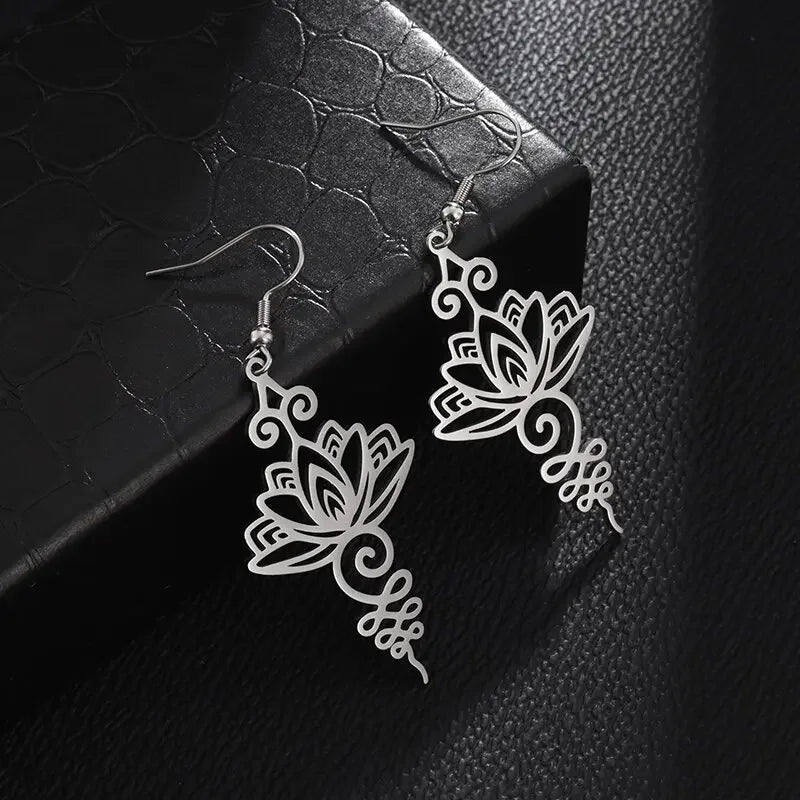 Creativity Wide Band C Wave Stud Stainless Steel Earrings for Women