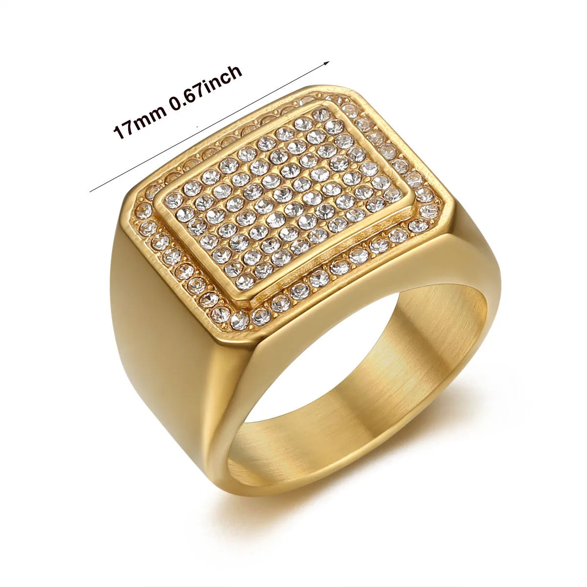 No Rusted Stainless Steel Hip Hop Ring for Men