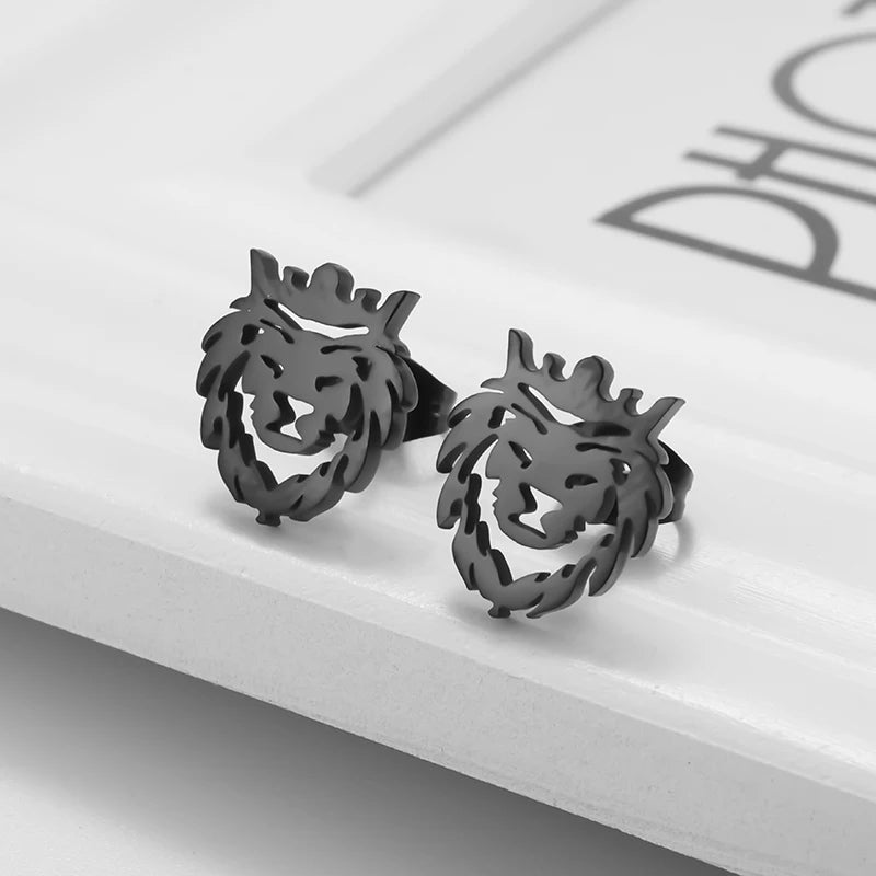Creativity Wide Band C Wave Stud Stainless Steel Earrings for Women