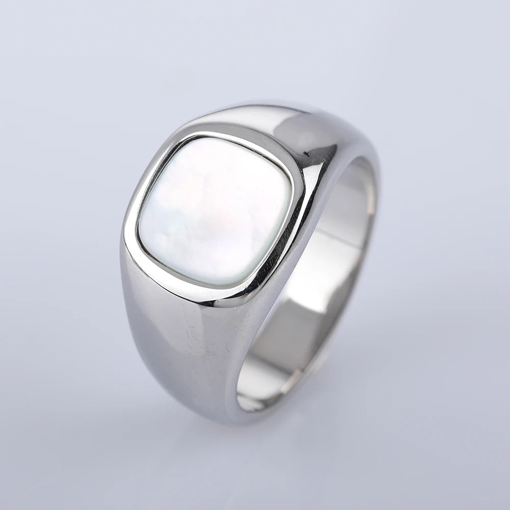 316L Stainless Steel Signet Ring For Men Women Stylish