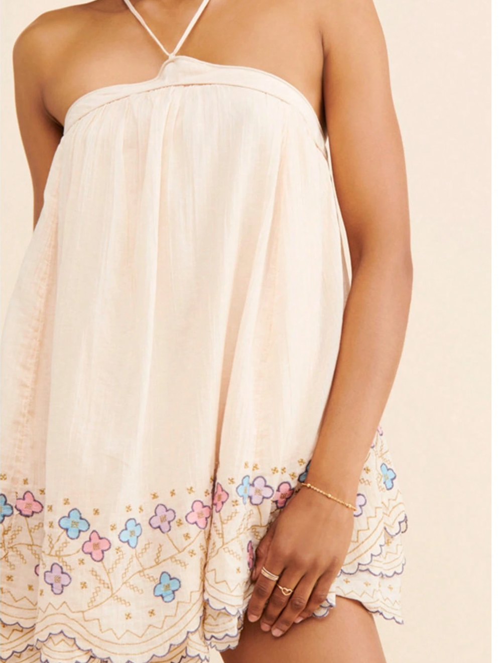 Women Boho Floral Mini Cami Dress Spaghetti Strap Flowy Sling Dress Graphic Backless Summer Holiday Sundress