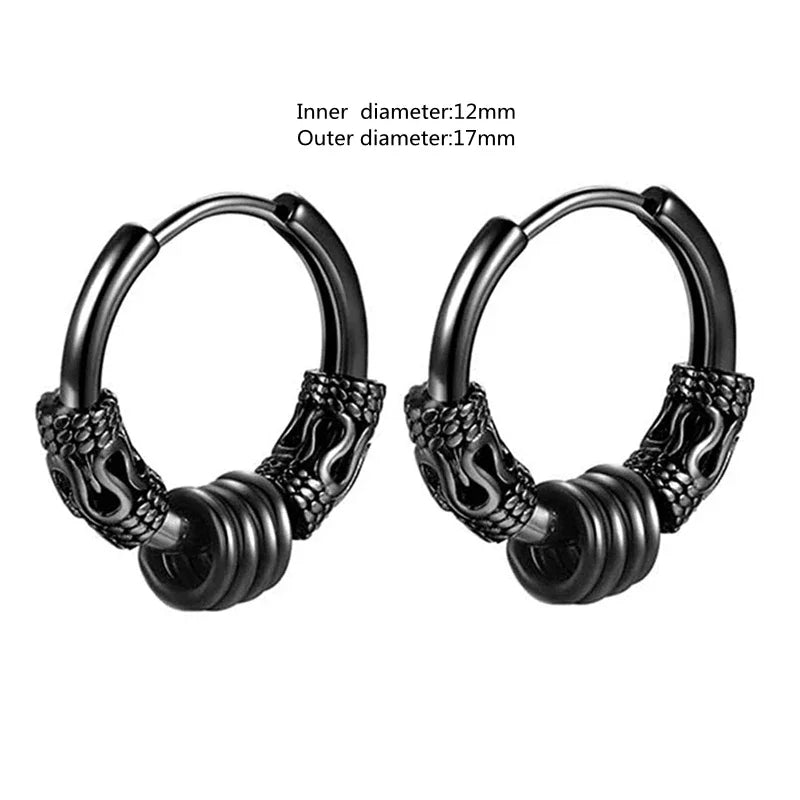Creativity Wide Band C Wave Stud Stainless Steel Earrings for Women