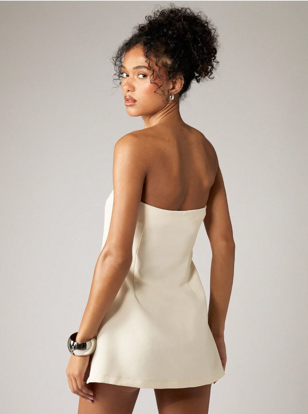 Elegant Strapless Mini Dress Embellished With Tassels Wedding Reception After Party Cocktail